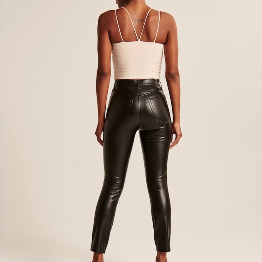 Abercrombie Curve Love vegan leather skinny pants